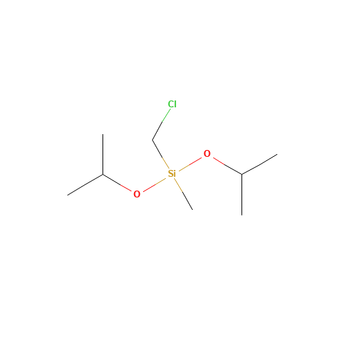 CHLOROMETHYLMETHYLDIISOPROPOXYSILANE (CAS: 2212-08-0) - Chemical Structure and Molecular Formula 