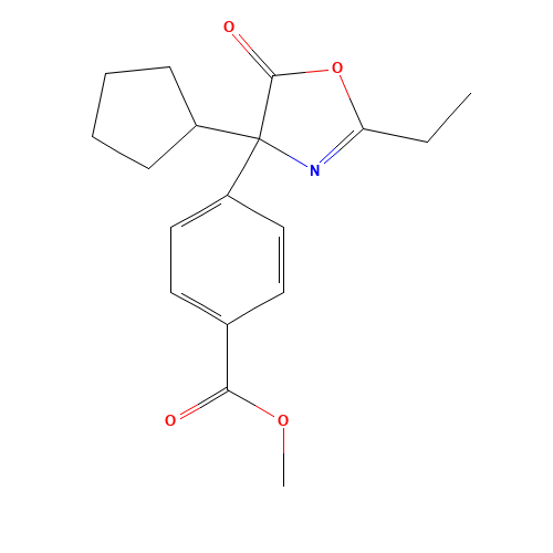 Benzoic acid,4-(4-cyclopentyl-2-ethyl-4,5-dihydro-5-oxo-4-oxazolyl)-,methyl ester (CAS: 221214-06-8) - Related Chemical Product