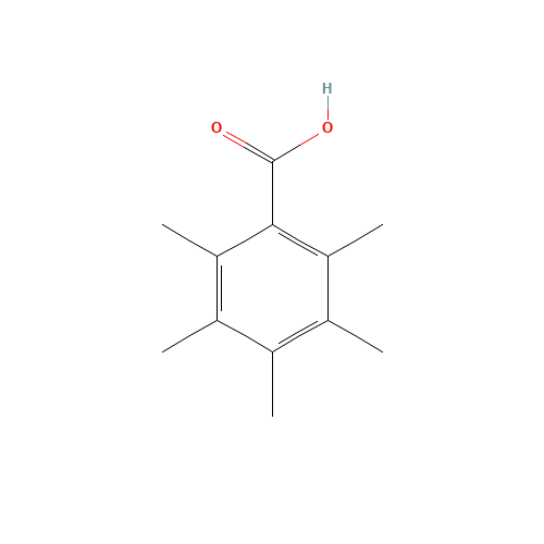 PENTAMETHYLBENZOIC ACID (CAS: 2243-32-5) - Chemical Structure and Molecular Formula 