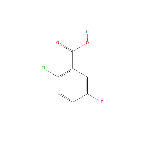 2-Chloro-5-fluorobenzoic acid (CAS: 2252-50-8) - Chemical Structure and Molecular Formula 
