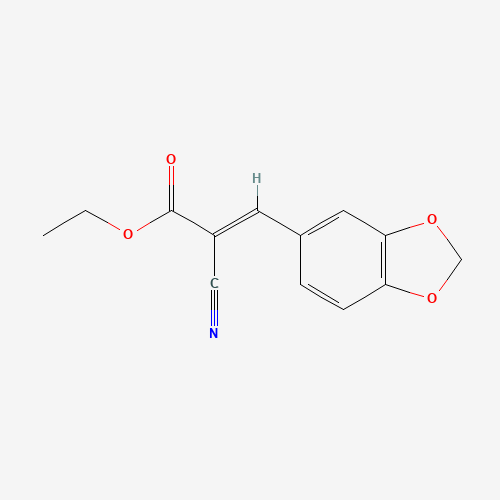 ETHYL 3-(1,3-BENZODIOXOL-5-YL)-2-CYANOACRYLATE (CAS: 2286-56-8) - Chemical Structure and Molecular Formula 