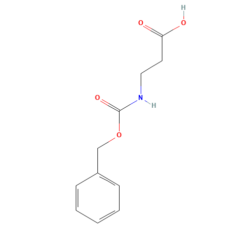 Carbobenzyloxy-beta-alanine (CAS: 2304-94-1) - Chemical Structure and Molecular Formula 