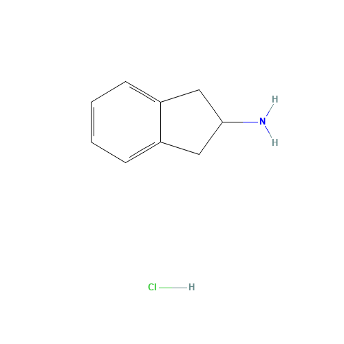 2-Aminoindan hydrochloride (CAS: 2338-13-8) - Chemical Structure and Molecular Formula 
