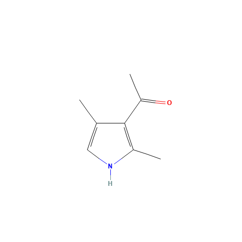 3-Acetyl-2,4-dimethylpyrrole (CAS: 2386-25-6) - Chemical Structure and Molecular Formula 