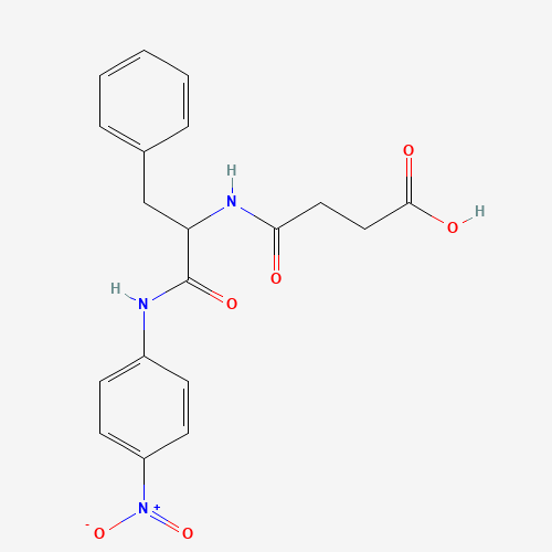 N-SUCCINYL-L-PHENYLALANINE P-NITROANILIDE (CAS: 2440-62-2) - Chemical Structure and Molecular Formula 