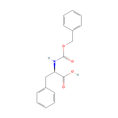 N-Cbz-D-Phenylalanine (CAS: 2448-45-5) - Chemical Structure and Molecular Formula 
