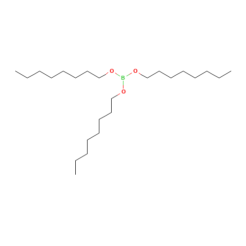 Trioctyl borate (CAS: 2467-12-1) - Chemical Structure and Molecular Formula 
