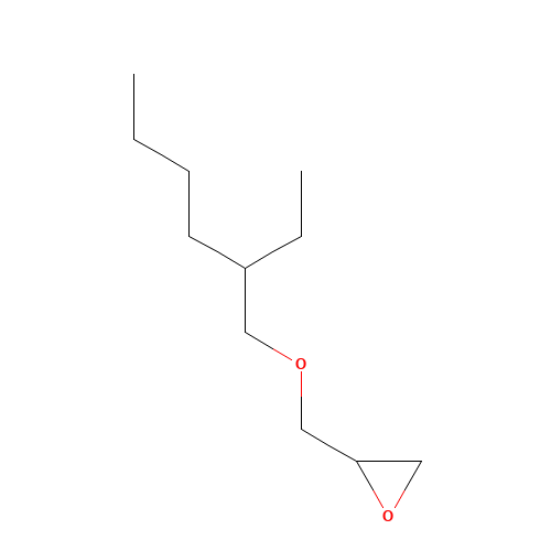 2-Ethylhexyl glycidyl ether (CAS: 2461-15-6) - Chemical Structure and Molecular Formula 