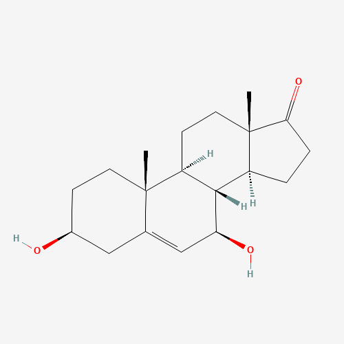 5-ANDROSTEN-3-BETA,7-BETA-DIOL-17-ONE (CAS: 2487-48-1) - Chemical Structure and Molecular Formula 