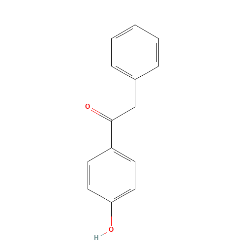 BENZYL 4-HYDROXYPHENYL KETONE (CAS: 2491-32-9) - Chemical Structure and Molecular Formula 