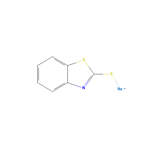 Sodium mercaptobenzothiazole (CAS: 2492-26-4) - Chemical Structure and Molecular Formula 