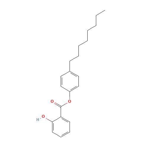 SALICYLIC ACID 4-OCTYLPHENYL ESTER (CAS: 2512-56-3) - Chemical Structure and Molecular Formula 