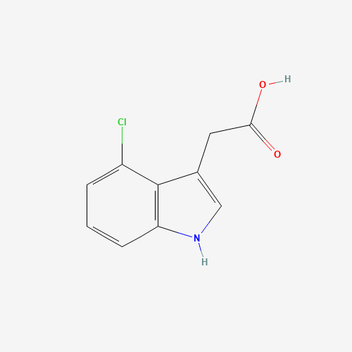 4-Chloroindole-3-acetic acid (CAS: 2519-61-1) - Chemical Structure and Molecular Formula 