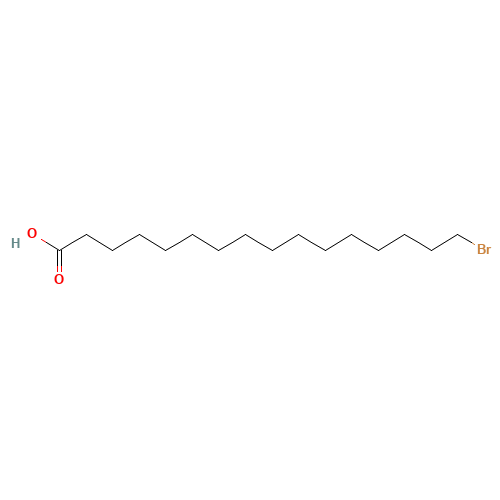 16-Bromohexadecanoic acid (CAS: 2536-35-8) - Chemical Structure and Molecular Formula 