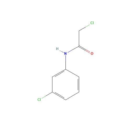 2-CHLORO-N-(3-CHLOROPHENYL)ACETAMIDE (CAS: 2564-05-8) - Chemical Structure and Molecular Formula 