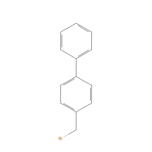 4-BROMOMETHYLBIPHENYL (CAS: 2567-29-5) - Chemical Structure and Molecular Formula 