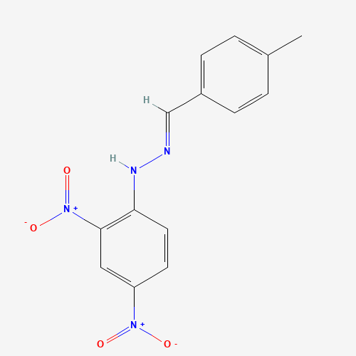 P-TOLUALDEHYDE 2,4-DINITROPHENYLHYDRAZONE (CAS: 2571-00-8) - Chemical Structure and Molecular Formula 