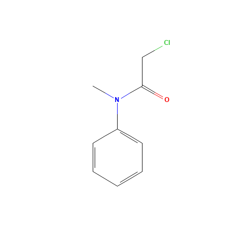 2-CHLORO-N-METHYL-N-PHENYLACETAMIDE (CAS: 2620-05-5) - Chemical Structure and Molecular Formula 