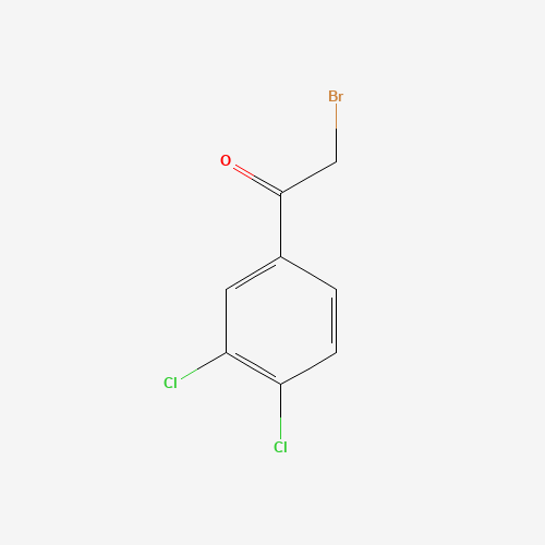 3,4-DICHLOROPHENACYL BROMIDE (CAS: 2632-10-2) - Chemical Structure and Molecular Formula 