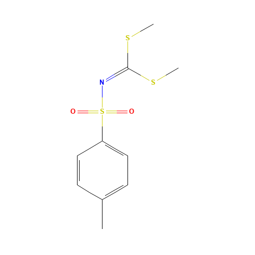 N-[BIS(METHYLTHIO)METHYLENE]-P-TOLUENESULFONAMIDE (CAS: 2651-15-2) - Chemical Structure and Molecular Formula 
