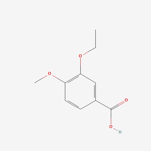 3-ETHOXY-4-METHOXYBENZOIC ACID (CAS: 2651-55-0) - Chemical Structure and Molecular Formula 