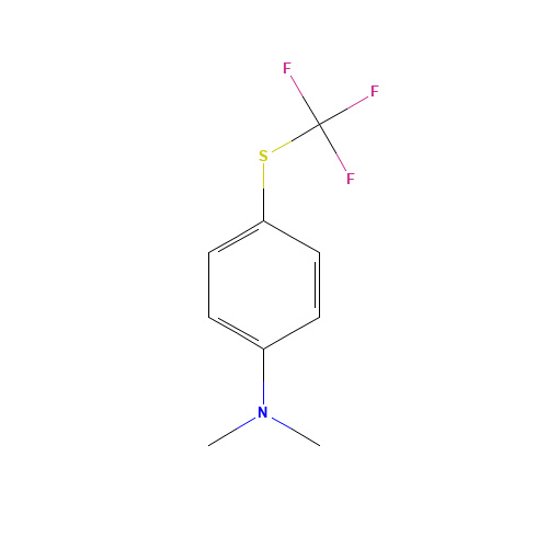 N,N-DIMETHYL-4-(TRIFLUOROMETHYLTHIO)-ANILINE (CAS: 2677-71-6) - Chemical Structure and Molecular Formula 