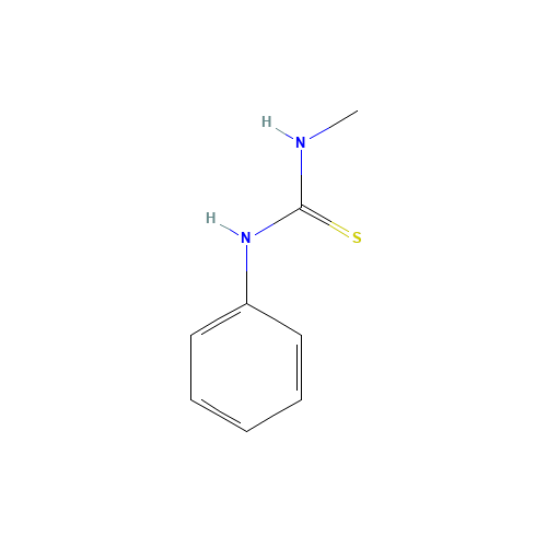 1-Methyl-3-phenyl-2-thiourea (CAS: 2724-69-8) - Chemical Structure and Molecular Formula 