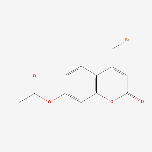 7-ACETOXY-4-BROMOMETHYLCOUMARIN (CAS: 2747-04-8) - Chemical Structure and Molecular Formula 