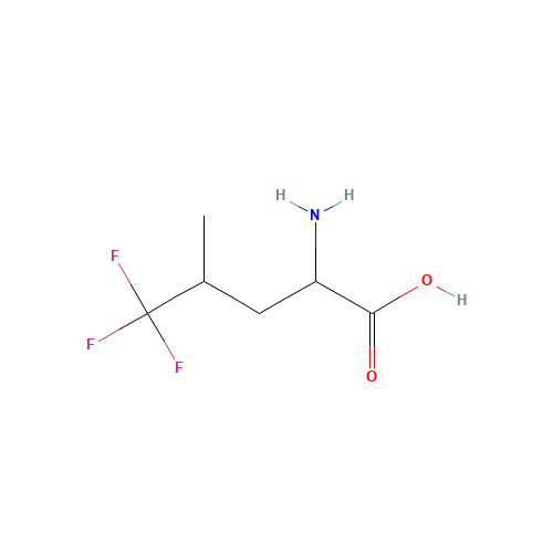 5,5,5-TRIFLUORO-DL-LEUCINE (CAS: 2792-72-5) - Chemical Structure and Molecular Formula 