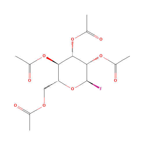 2,3,4,6-TETRA-O-ACETYL-ALPHA-D-MANNOPYRANOSYL FLUORIDE (CAS: 2823-44-1) - Chemical Structure and Molecular Formula 