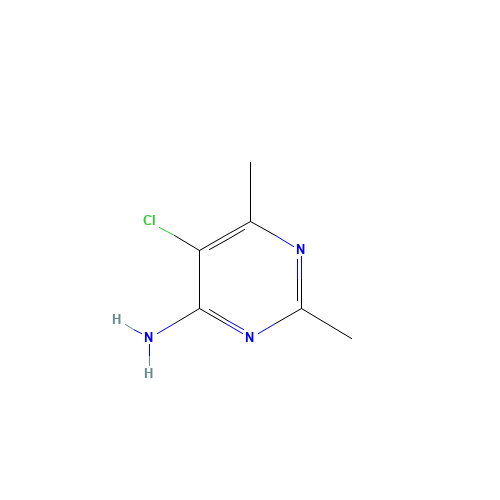 4-AMINO-5-CHLORO-2,6-DIMETHYLPYRIMIDINE (CAS: 2858-20-0) - Chemical Structure and Molecular Formula 