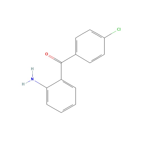 2-Amino-4'-chlorobenzophenone (CAS: 2894-51-1) - Chemical Structure and Molecular Formula 