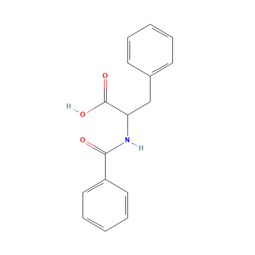 BENZOYL-DL-PHENYLALANINE (CAS: 2901-76-0) - Chemical Structure and Molecular Formula 