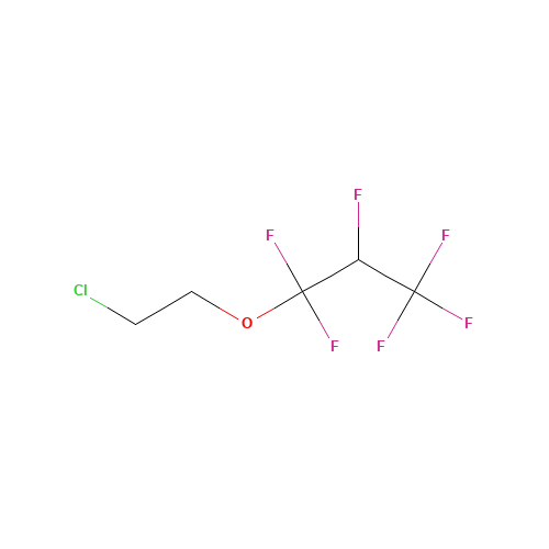 1-(2-CHLOROETHOXY)-1,1,2,3,3,3-HEXAFLUOROPROPANE (CAS: 2926-99-0) - Chemical Structure and Molecular Formula 