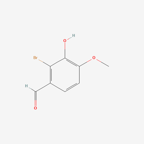 2-BROMO-3-HYDROXY-4-METHOXYBENZALDEHYDE (CAS: 2973-58-2) - Chemical Structure and Molecular Formula 