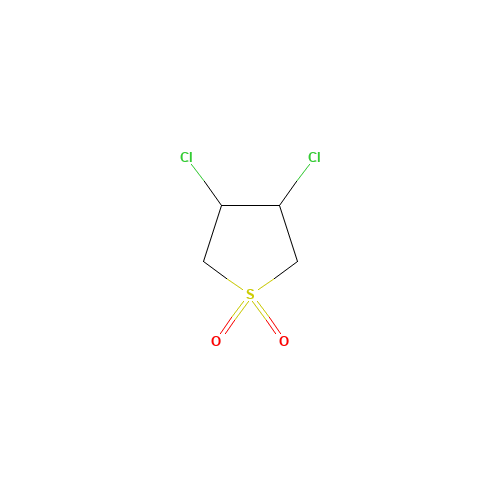 3,4-DICHLOROSULFOLANE (CAS: 3001-57-8) - Chemical Structure and Molecular Formula 