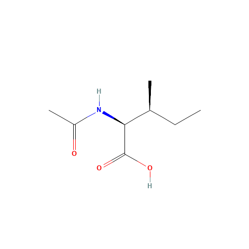 N-Acetyl-L-isoleucine (CAS: 3077-46-1) - Chemical Structure and Molecular Formula 