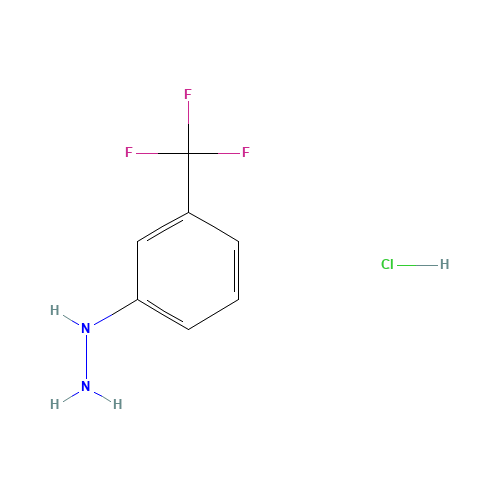 3-(Trifluoromethyl)phenylhydrazine hydrochloride (CAS: 3107-33-3) - Chemical Structure and Molecular Formula 
