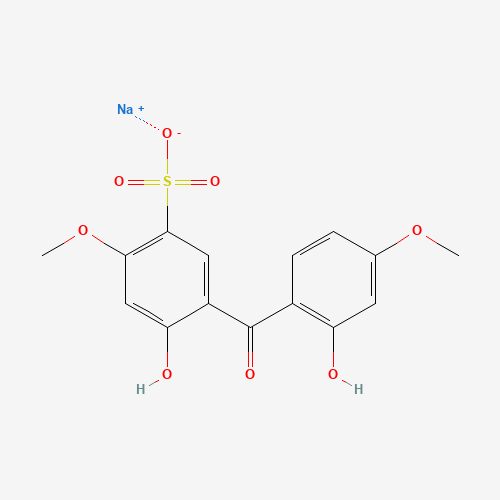 2,2'-DIHYDROXY-4,4'-DIMETHOXY-5-SULFOBENZOPHENONE SODIUM SALT (CAS: 3121-60-6) - Chemical Structure and Molecular Formula 