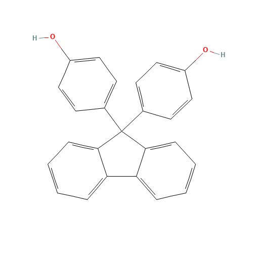 9,9-Bis(4-hydroxyphenyl)fluorene (CAS: 3236-71-3) - Chemical Structure and Molecular Formula 