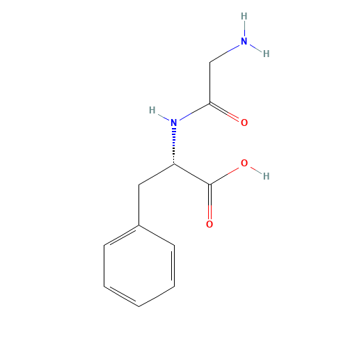 GLYCYL-L-PHENYLALANINE (CAS: 3321-03-7) - Chemical Structure and Molecular Formula 