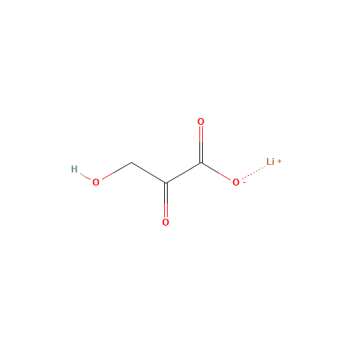 BETA-HYDROXYPYRUVIC ACID LITHIUM SALT HYDRATE (CAS: 3369-79-7) - Chemical Structure and Molecular Formula 