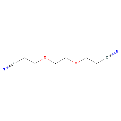 ETHYLENE GLYCOL BIS(PROPIONITRILE) ETHER (CAS: 3386-87-6) - Chemical Structure and Molecular Formula 