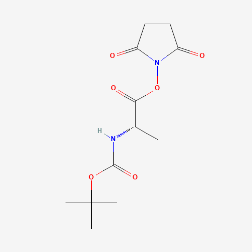 Succinimido (S)-2-[(tert-butoxycarbonyl)amino]propionate (CAS: 3392-05-0) - Chemical Structure and Molecular Formula 