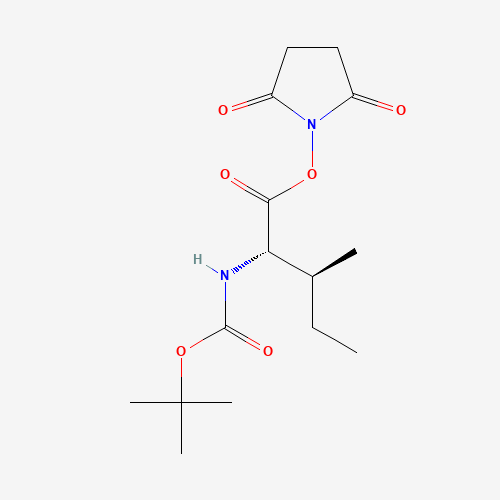 BOC-ILE-OSU (CAS: 3392-08-3) - Chemical Structure and Molecular Formula 
