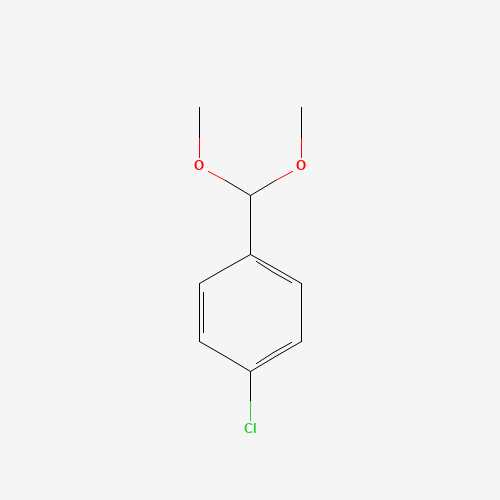 4-CHLOROBENZALDEHYDE DIMETHYL ACETAL (CAS: 3395-81-1) - Chemical Structure and Molecular Formula 