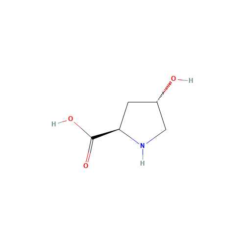 trans-4-Hydroxy-D-proline (CAS: 3398-22-9) - Chemical Structure and Molecular Formula 