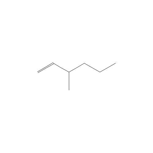 3-METHYL-1-HEXENE (CAS: 3404-61-3) - Chemical Structure and Molecular Formula 