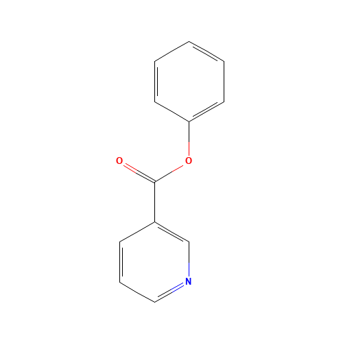 PHENYL NICOTINATE (CAS: 3468-53-9) - Chemical Structure and Molecular Formula 