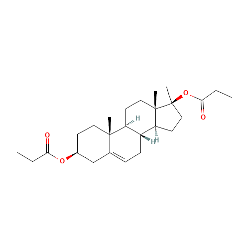 Methandriol dipropionate (CAS: 3593-85-9) - Chemical Structure and Molecular Formula 